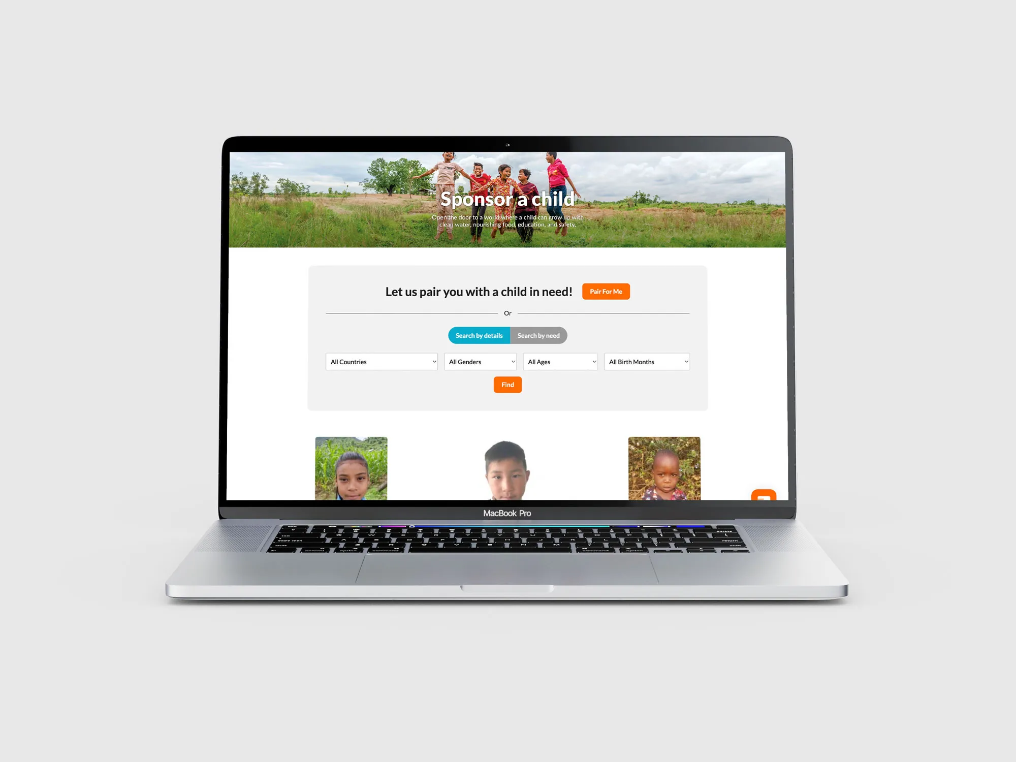 Sponsor page after the redesign