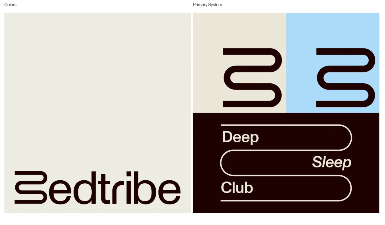 New Bedtribe brand identity: wordmark and Deep Sleep Club graphics